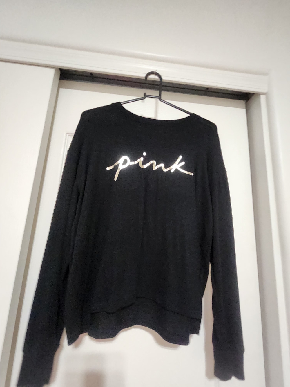 PINK Victoria's Secret Black Logo Pullover Sweater